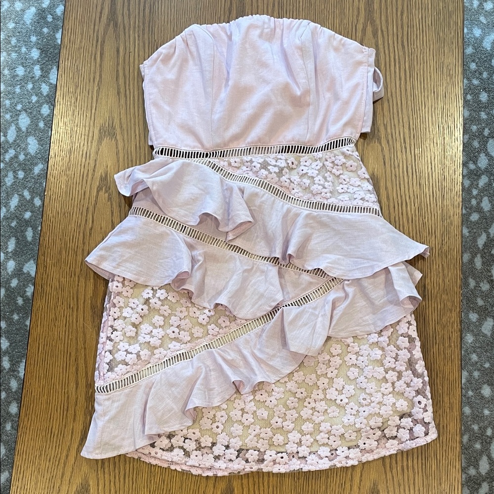 Pink Selfie Leslie strapless dress